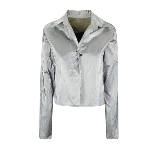 Maria Calderara Übergangsjacke Grey Shiny Jacket Grey