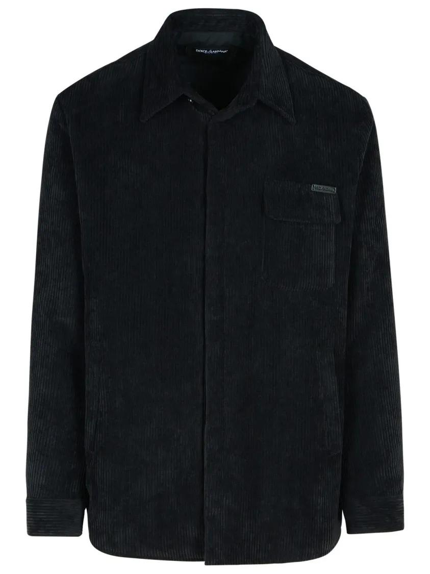 Dolce&Gabbana - Black Polyester Blend Shirt - Größe 50 - schwarz