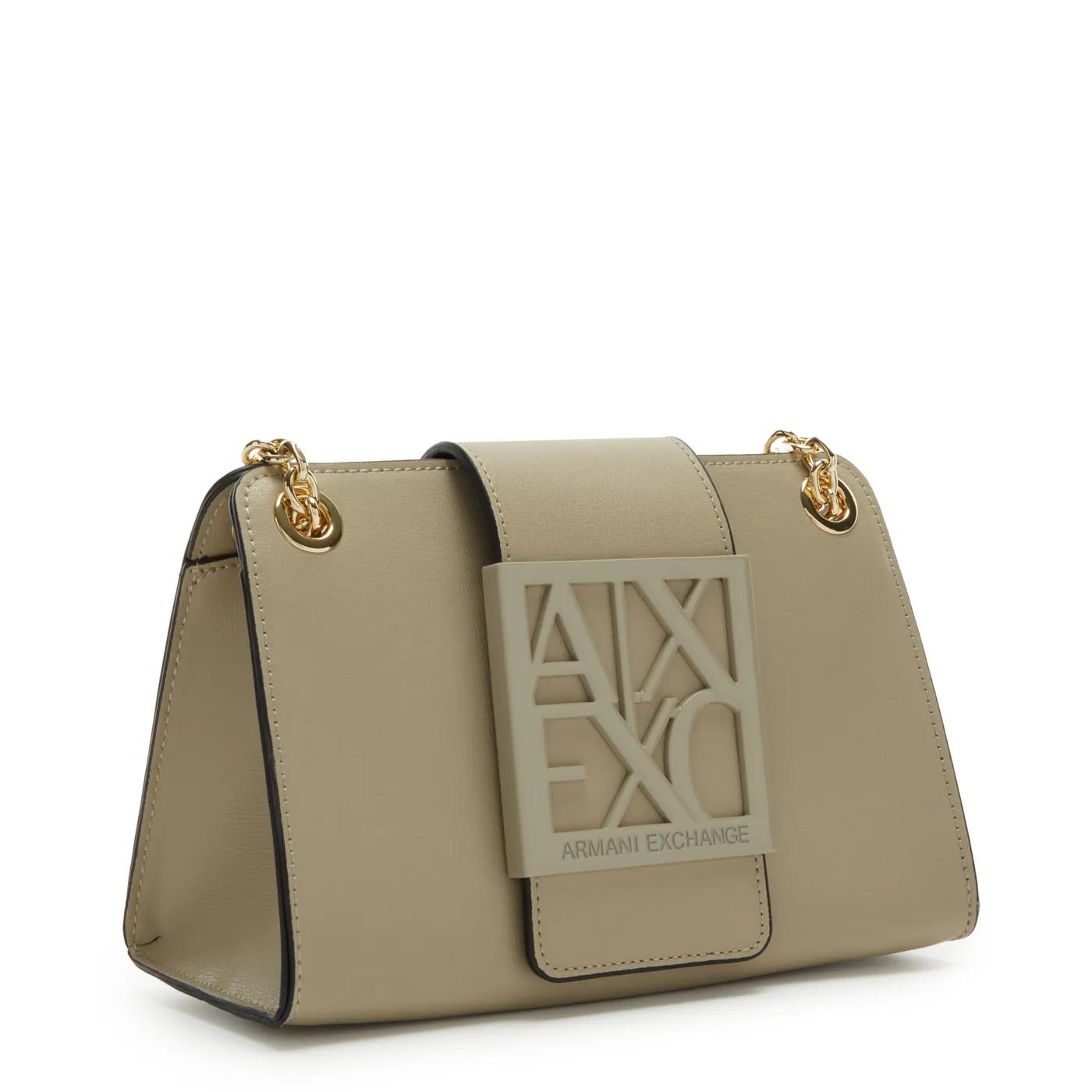 Armani Exchange Beige Schoudertas Elegant Minimalistisch Ontwerp Beige Dames