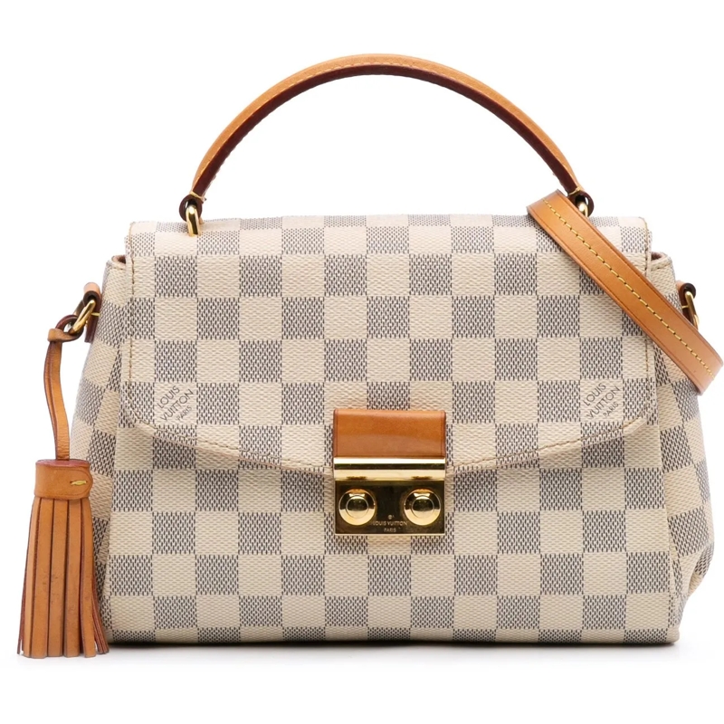 Louis Vuitton Sac à bandoulière Damier Azur Croisette weiß