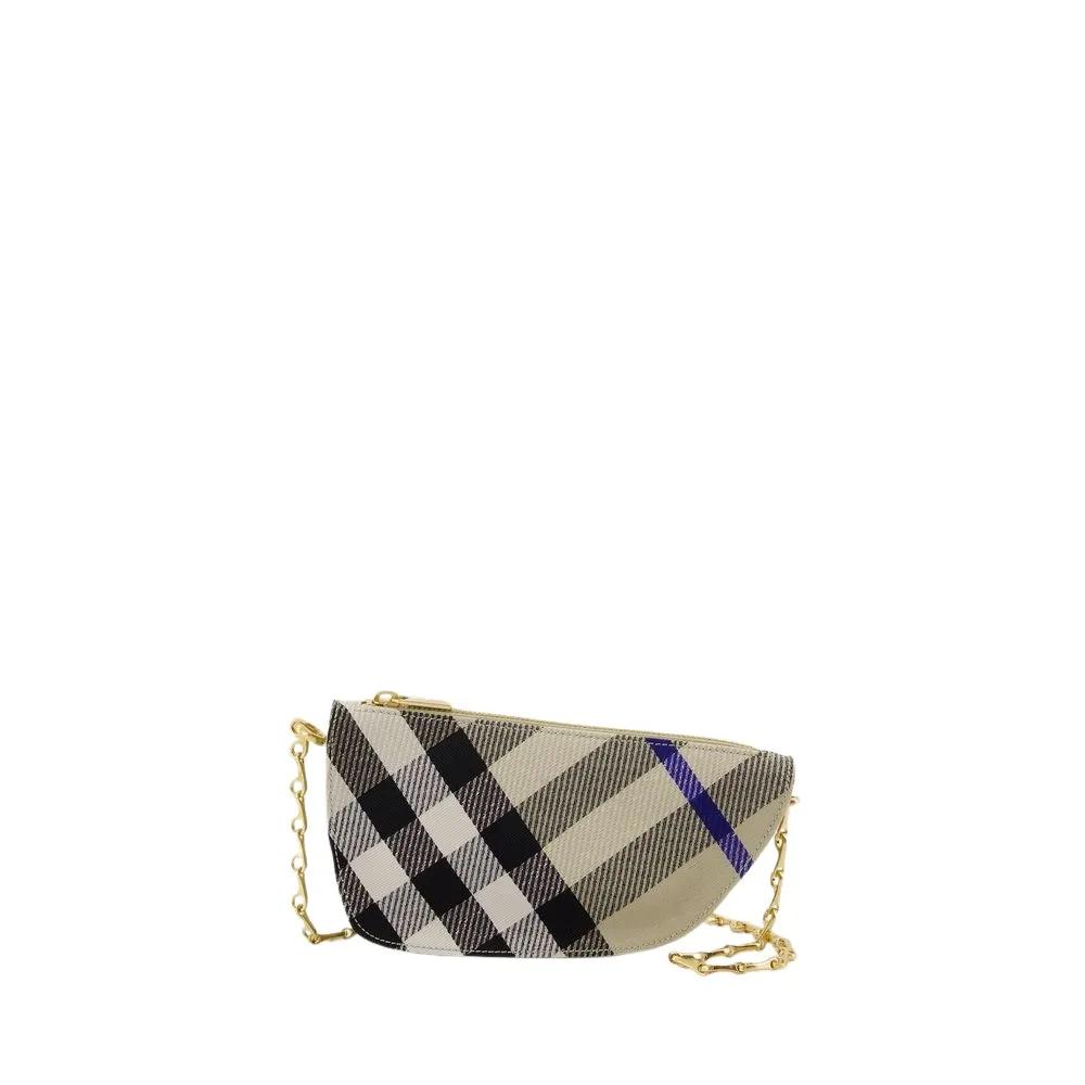 Burberry Portemonnaies - Micro Shield Wallet On Chain - Synthetic - Neutral - Gr. unisize - in Beige - für Damen