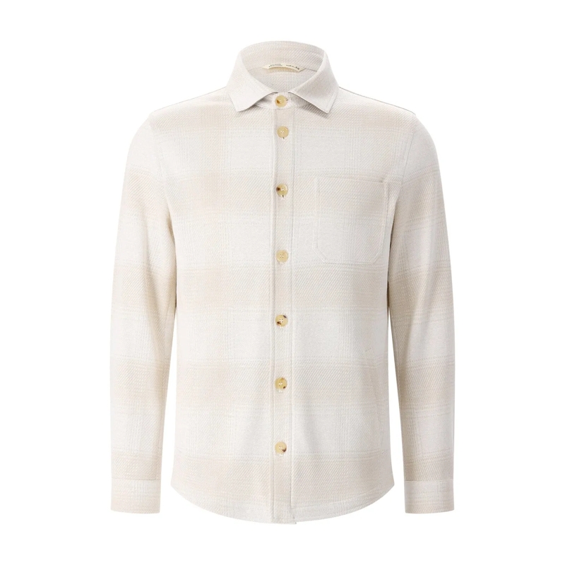 Maurizio Baldassari Chemise Overshirt aus Baumwolle, Seide & Leinen beige