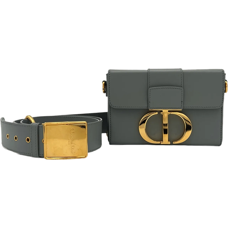 Christian Dior Schultertasche Dior Box Montaigne - Grey grau