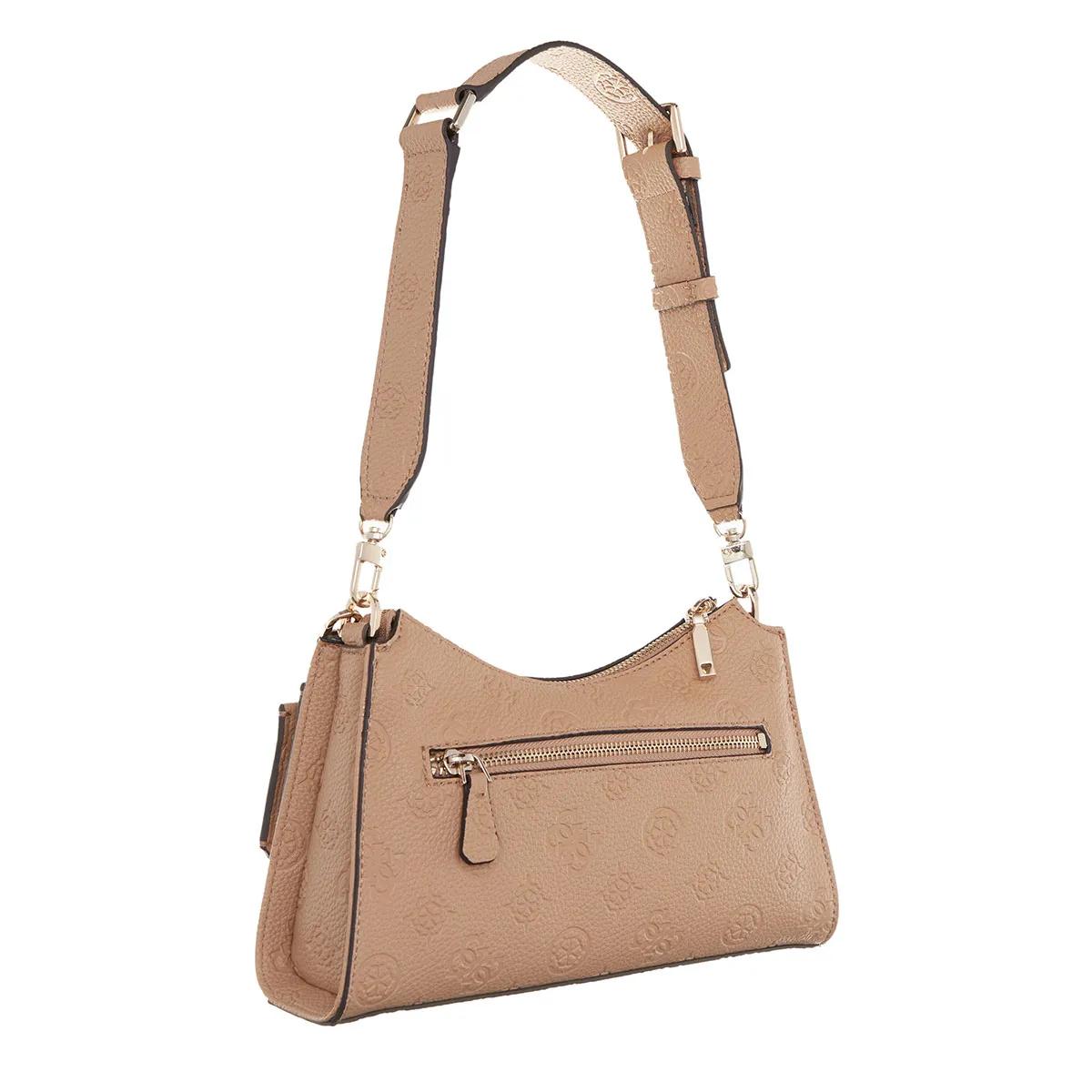 Guess Satchels Cresidia Top Zip Shoulder Bag in beige