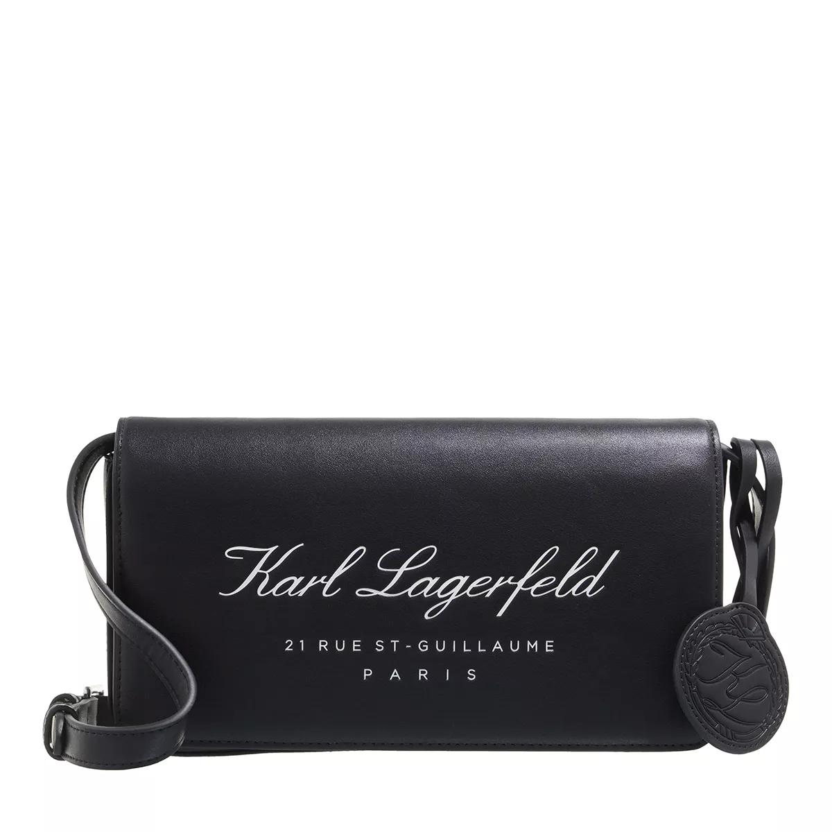 Hotel Karl Flap Shb Tech Leath Black Crossbody Bag