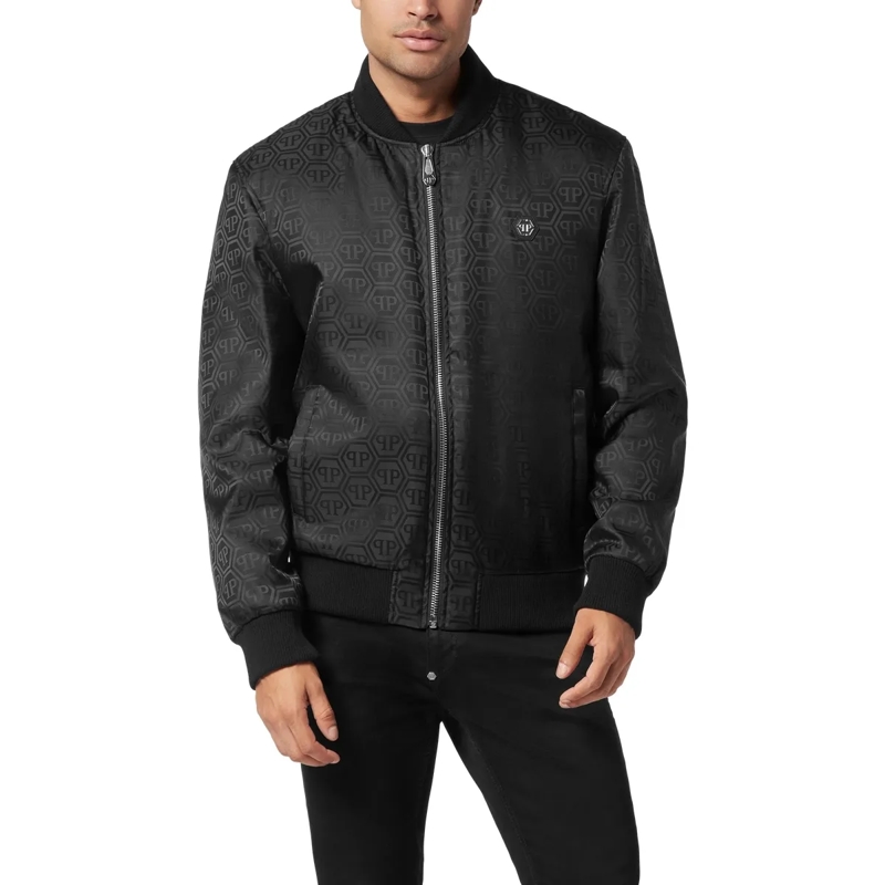 Philipp Plein Daunenjacke Bomber Monogram schwarz(Image 3)