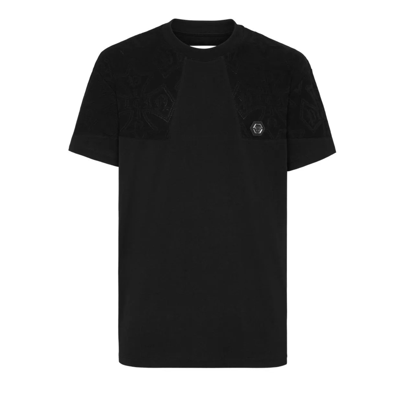 Philipp Plein T-Shirt T-Shirt Rundhalsausschnitt Ss Crest schwarz