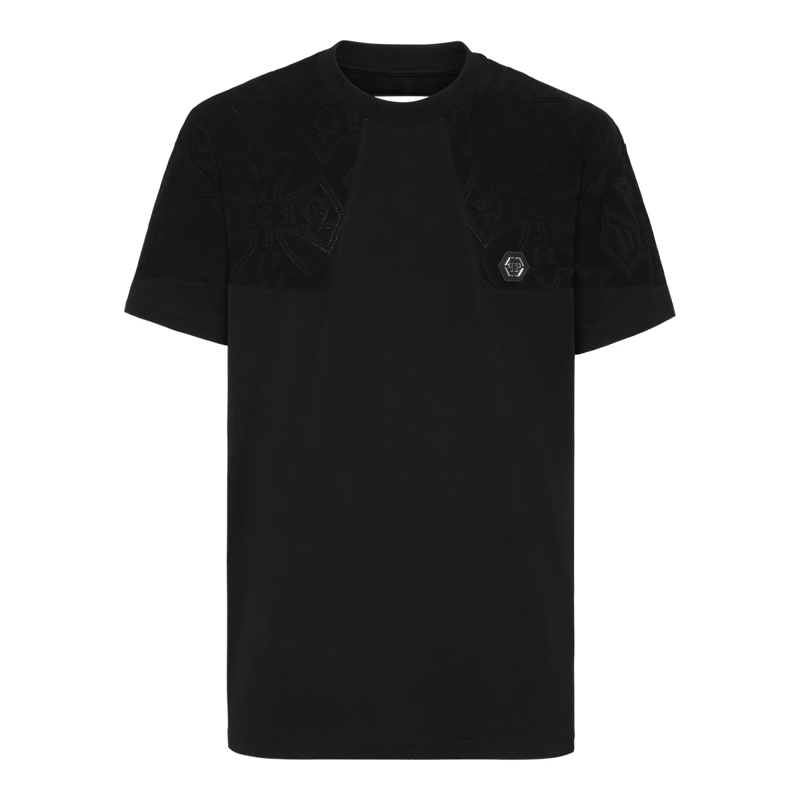Philipp Plein T-Shirt T-Shirt Rundhalsausschnitt Ss Crest schwarz