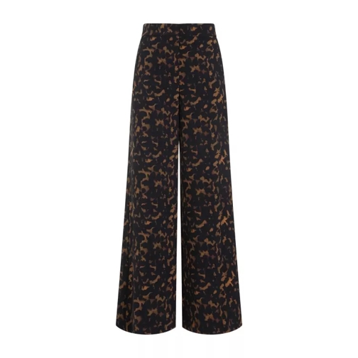 Theory Dark Brown Printed Pants Brown 