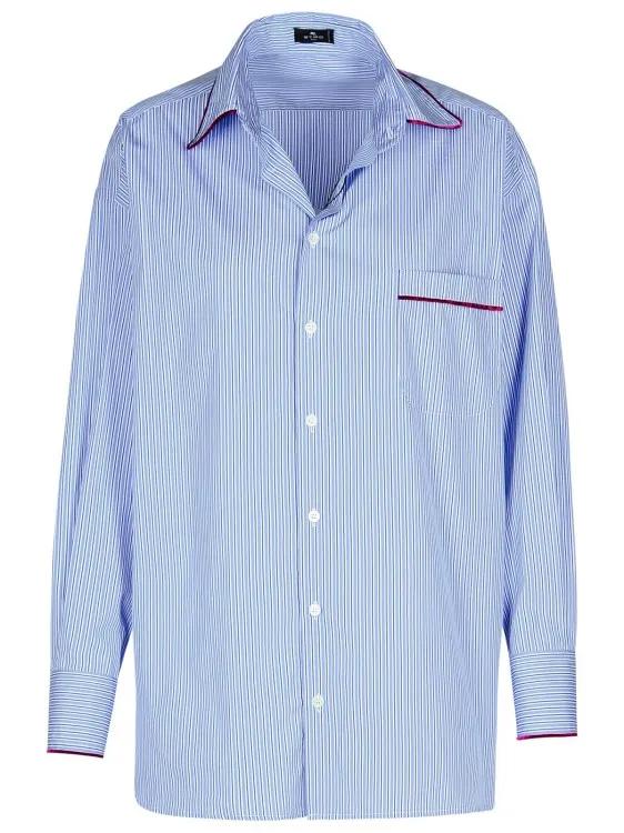 Etro - Light Blue Cotton Shirt - Größe 42 - blau