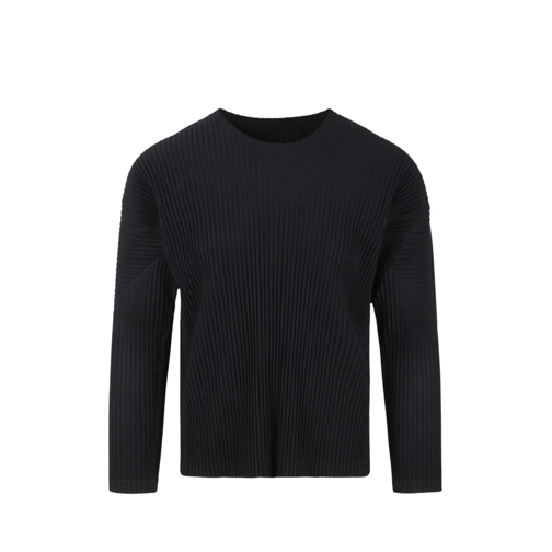 ISSEY MIYAKE PLEATS PLEASE Topjes met lange mouwen Plisse` Top Black