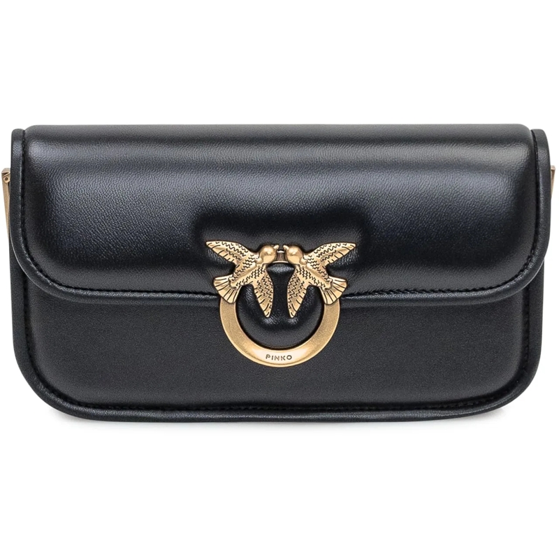 Pinko Schultertasche Pinko Borsa Love Mini Bag in Pelle Nera schwarz