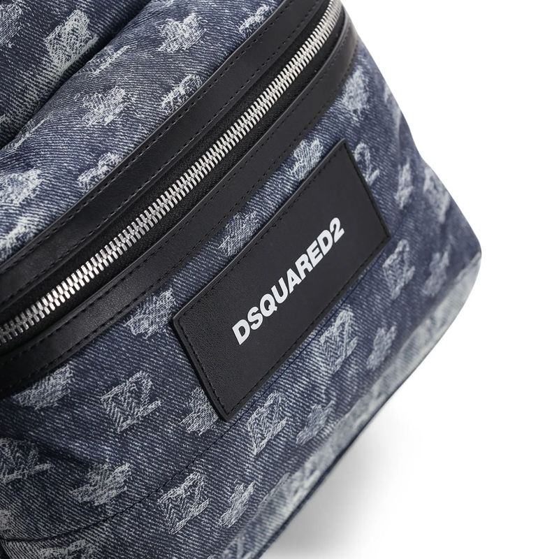 Dsquared2 Sac à dos Rucksack mit Logoprint blau(Image 3)