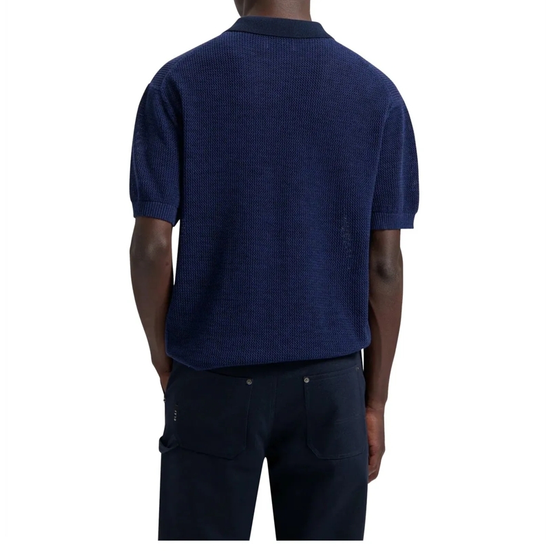 ØLÅF Polo olaf Polo Knit Ss Polos Donkerblauw M200705 blau(Image 4)