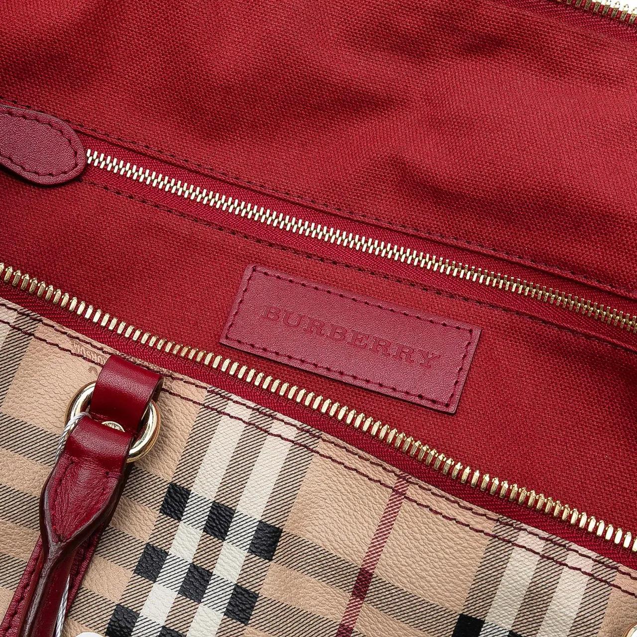 Thumbnail - Burberry Shopper - Medium Haymarket Check Coated Canvas Salisbury Tot - Gr. unisize - in Braun - für Damen