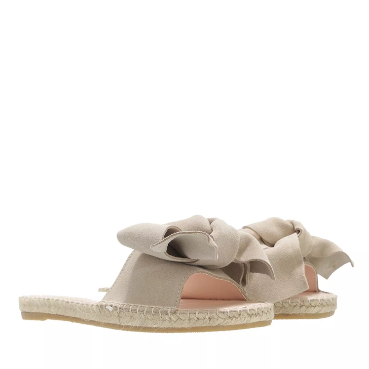 Manebi Sandals With Bow Champagne Beige Slide