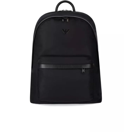 Emporio Armani Rucksack Black Nylon Backpack Black