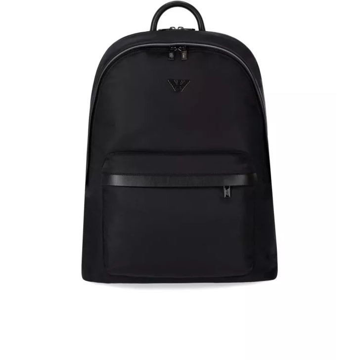 Emporio Armani Black Nylon Backpack Black Rucksack