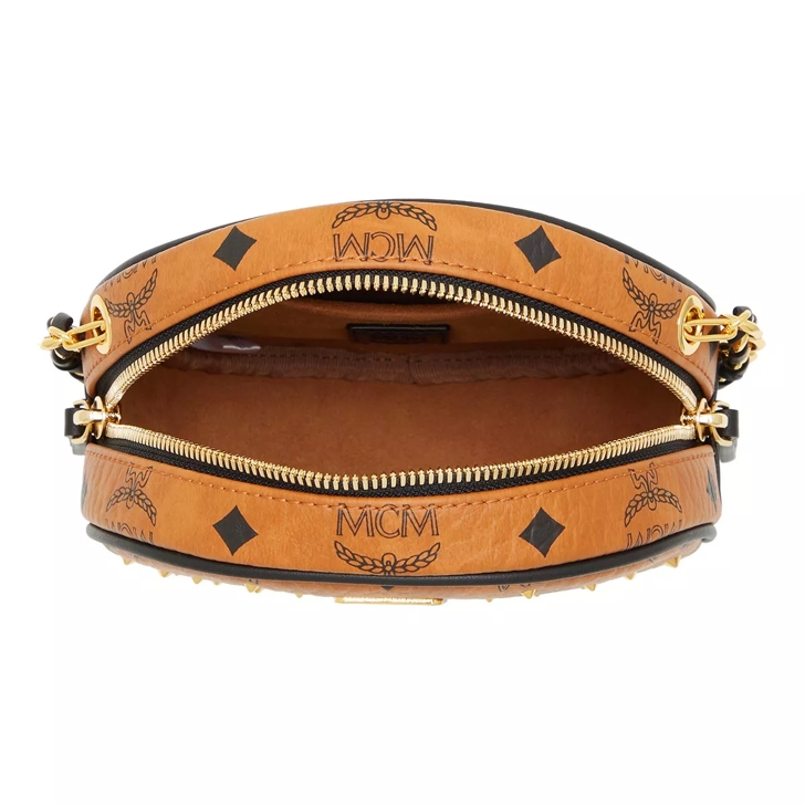 MCM 'Heritage Tambourine' Cross Body Bag in Brown