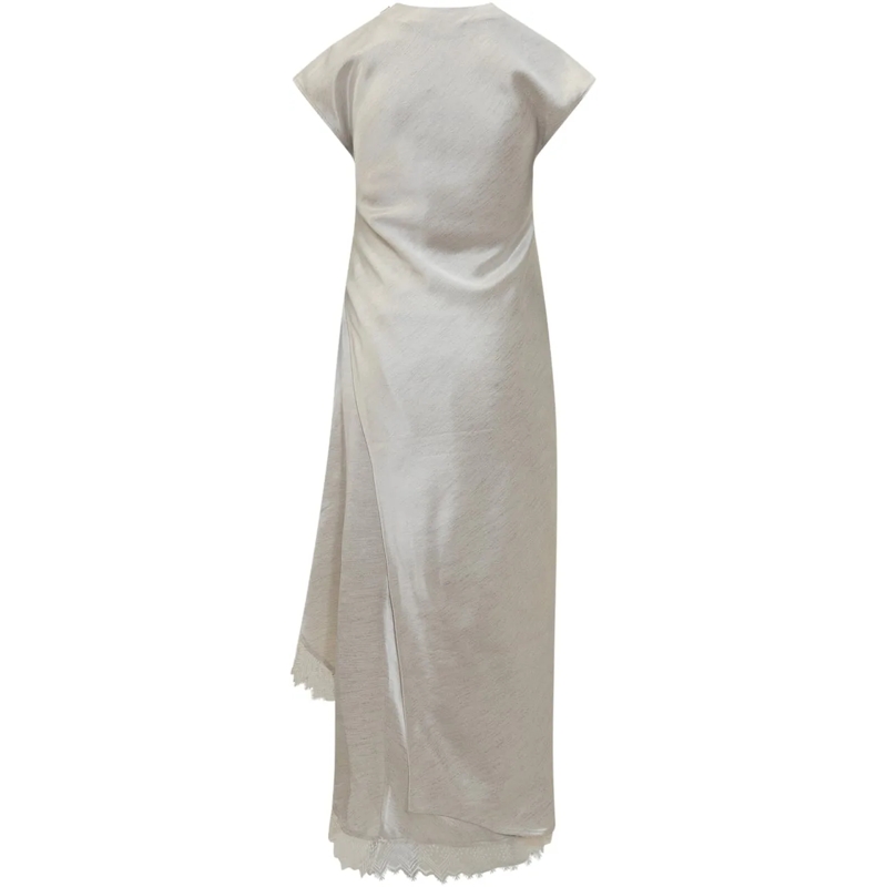 J.W.Anderson Maxikleid Abito Asimmetrico weiß(Image 2)