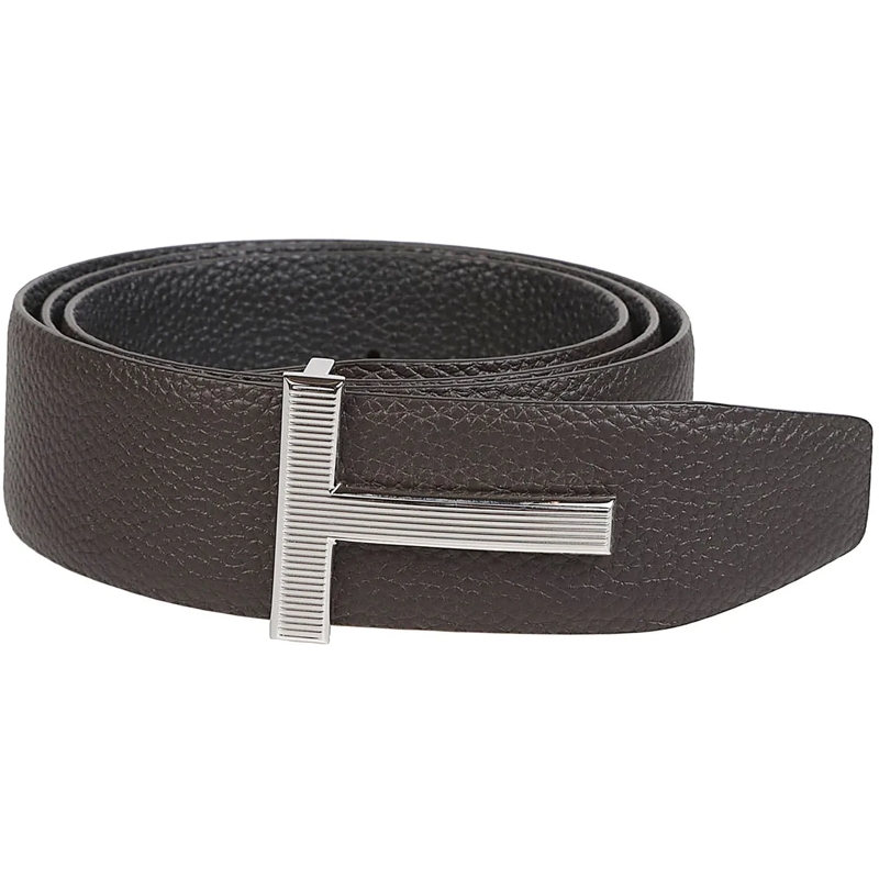 Tom Ford Gürtel T Buckle Belt Brown braun