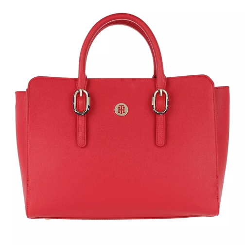 Tommy Hilfiger TH Buckle Satchel Tommy Red Borsa a tracolla