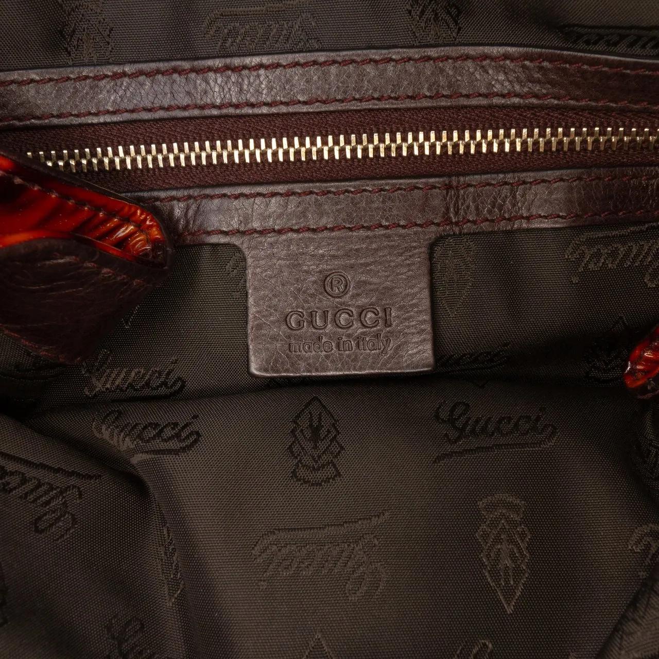 Thumbnail - Gucci Shopper - Patent Tortoise Shell Monogram Hysteria Tote - Gr. unisize - in Braun - für Damen