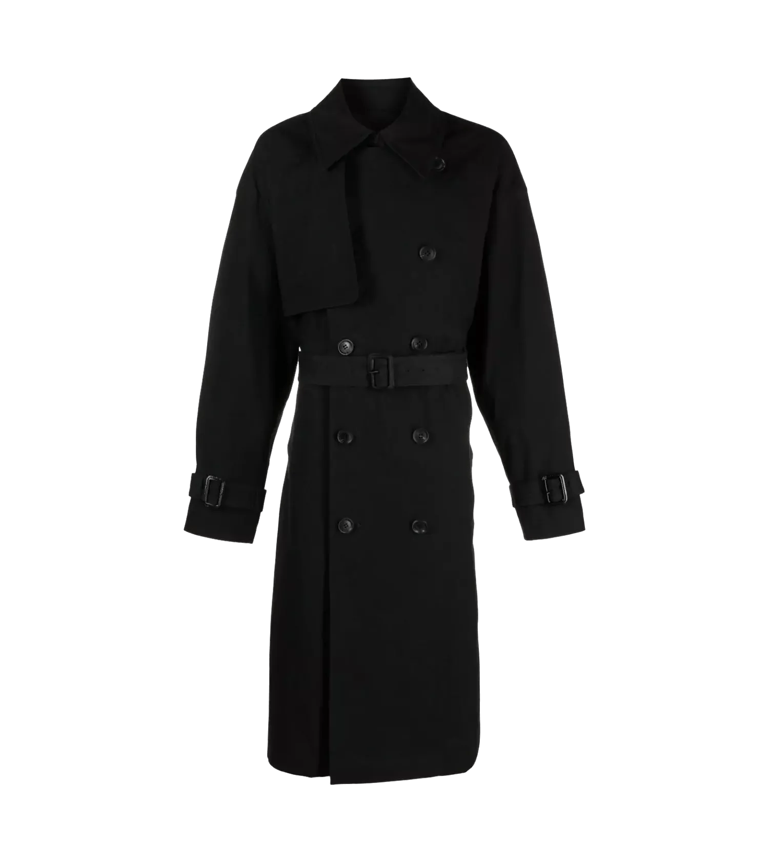 Juun.J - Zweireihiger Trenchcoat mit Gürtel - Größe 50 - black