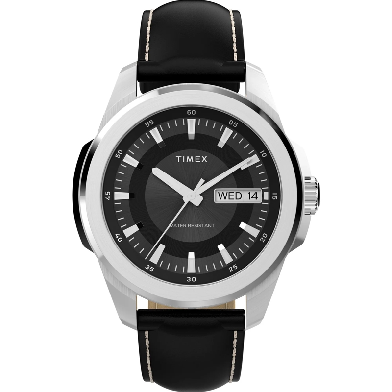 Timex Quarzuhr Quarz-Analoguhr Essex schwarz