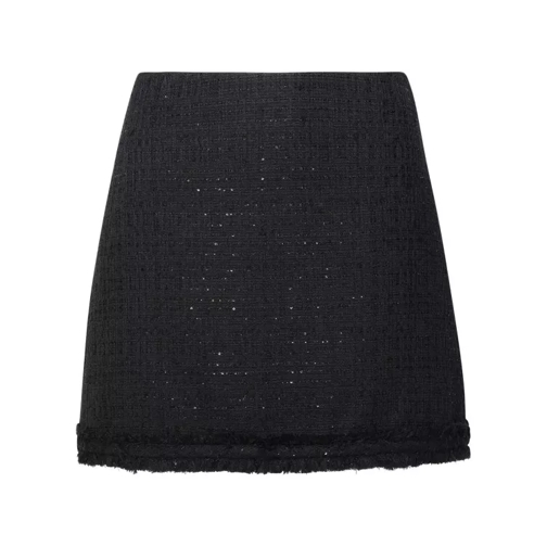 Versace Black Cotton Blend Miniskirt Black 