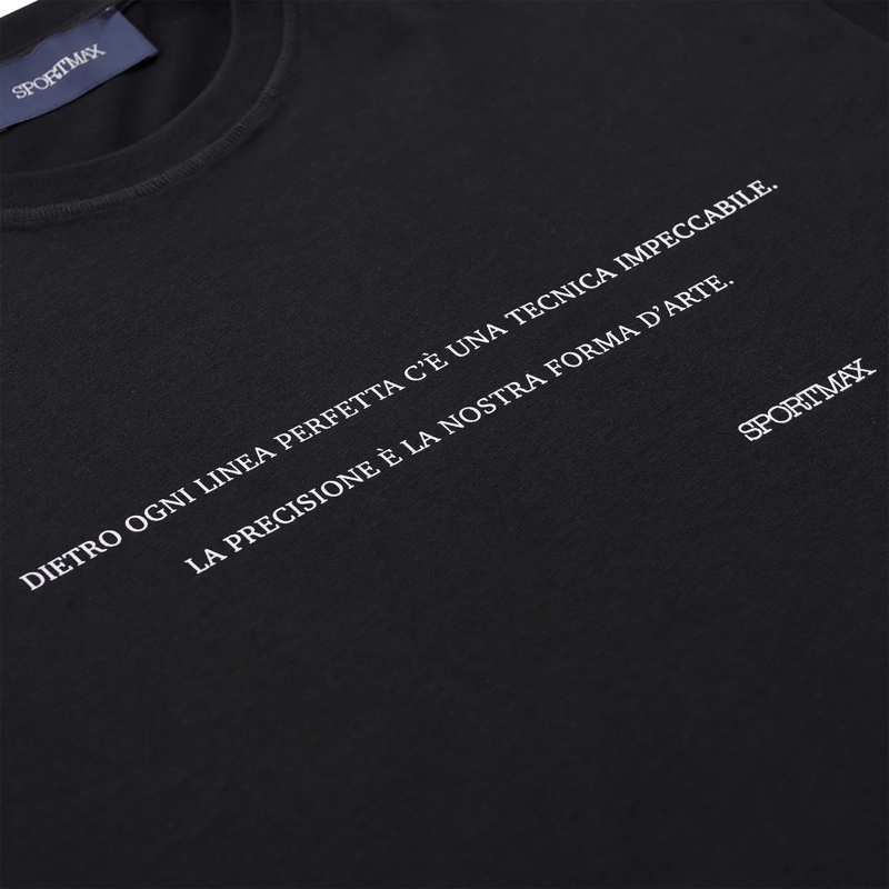 Sportmax T-shirt Crewneck T-Shirt With Chest Print White(Image 9)
