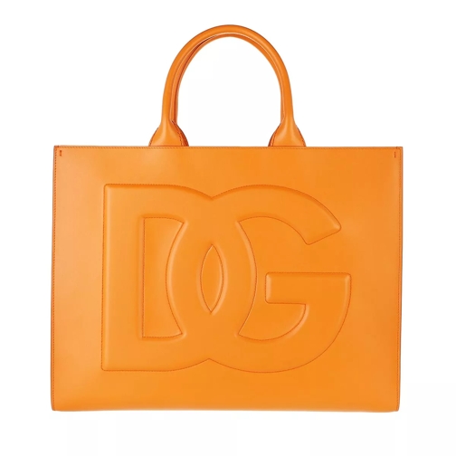 Dolce&Gabbana Large Beatrice Tote Bag Leather Orange Tote