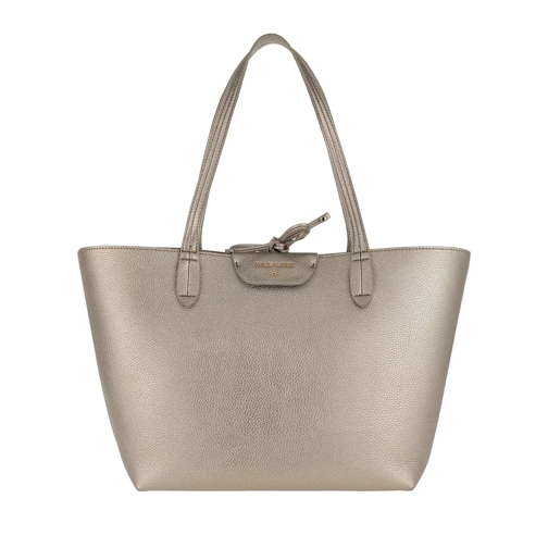 Patrizia Pepe Logo Shopping Bag Double Gold/Taupe Shopper