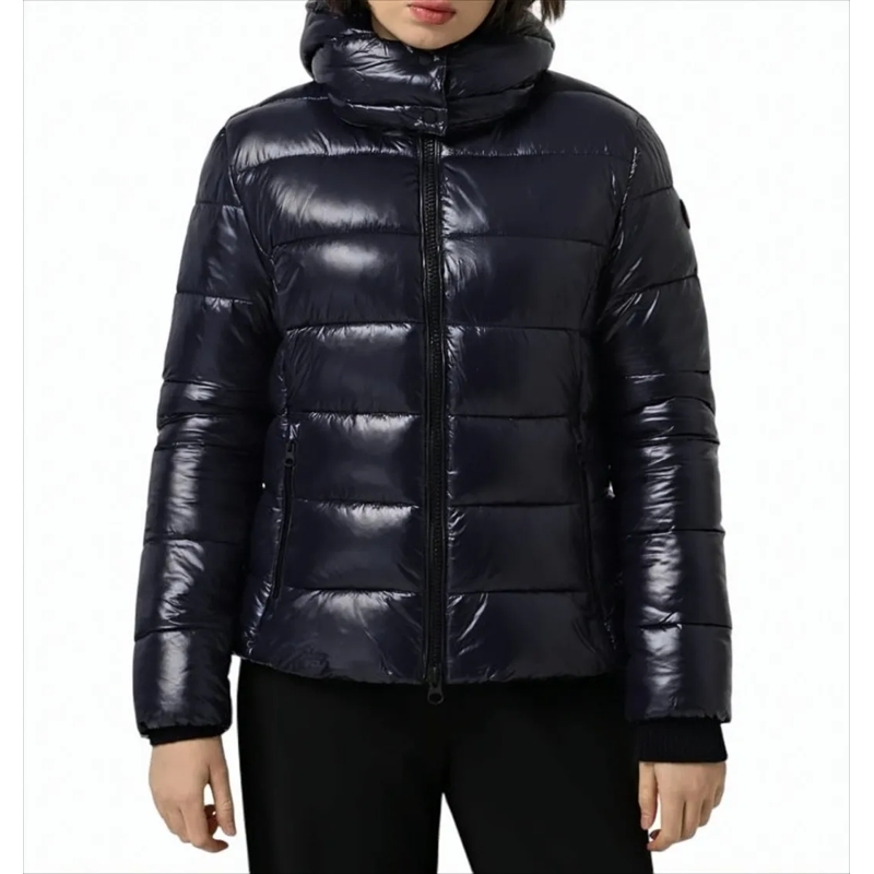 Save the Duck  Down Coat With Lacquered Finish Black