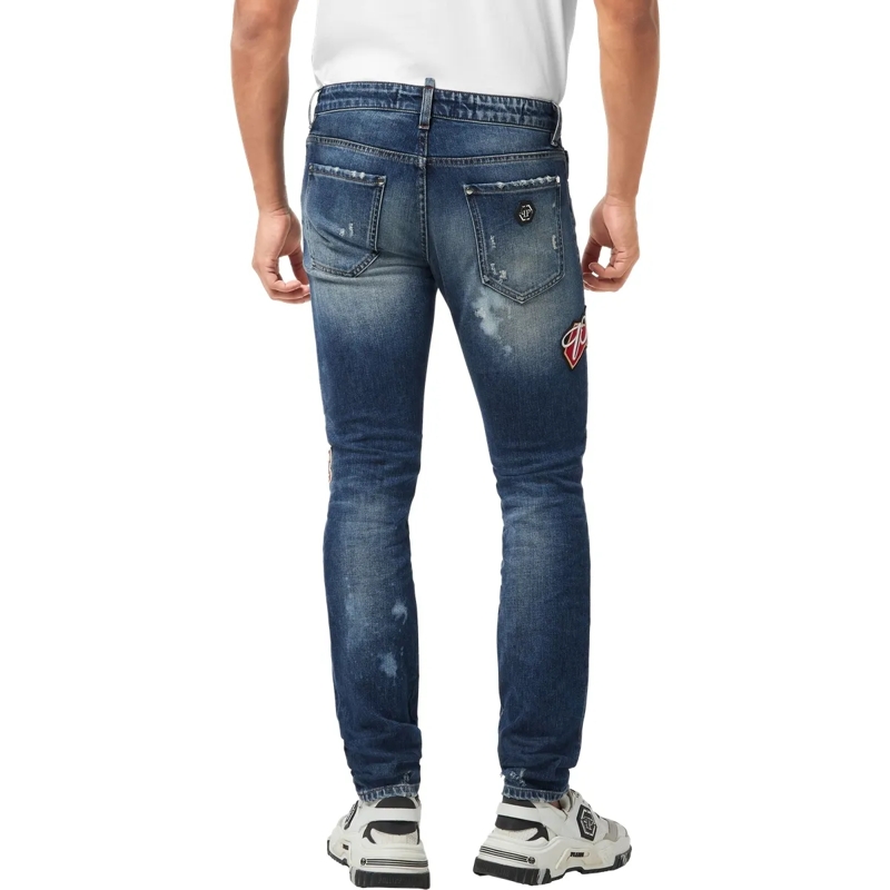 Philipp Plein Jeans mit geradem Bein Supergerader Schnitt jeansblau(Image 2)