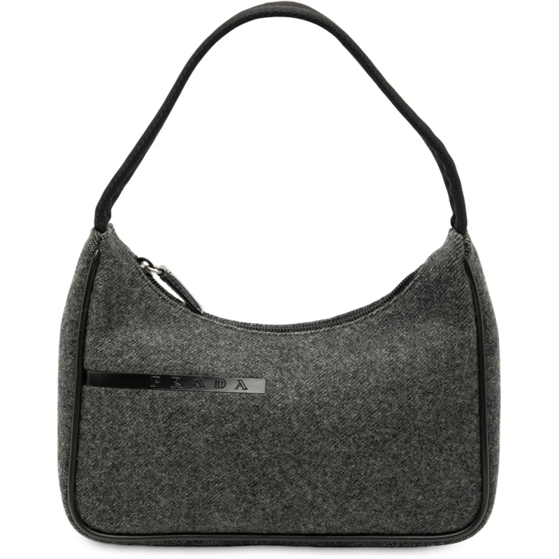 Prada Schultertasche Wool Sport Shoulder Bag grau