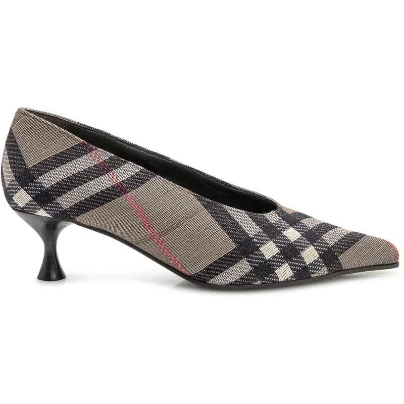 Burberry Pumps Burberry Decollete Cameo Check con Tacco Medio beige