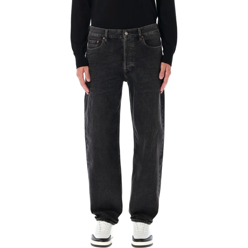 Saint Laurent Jeans Mick Straight-Leg Jeans Black Black
