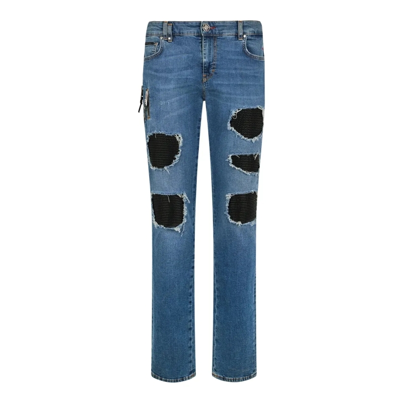 Philipp Plein Skinny-Leg-Jeans Rockstar Fit Jeans Basic blau