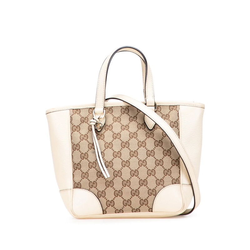 Gucci Schultertasche Small GG Canvas Bree Satchel braun