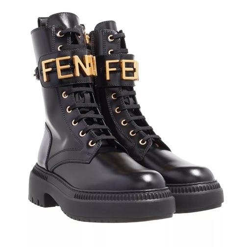 Fendi Flat Boots Black Ankle Boot