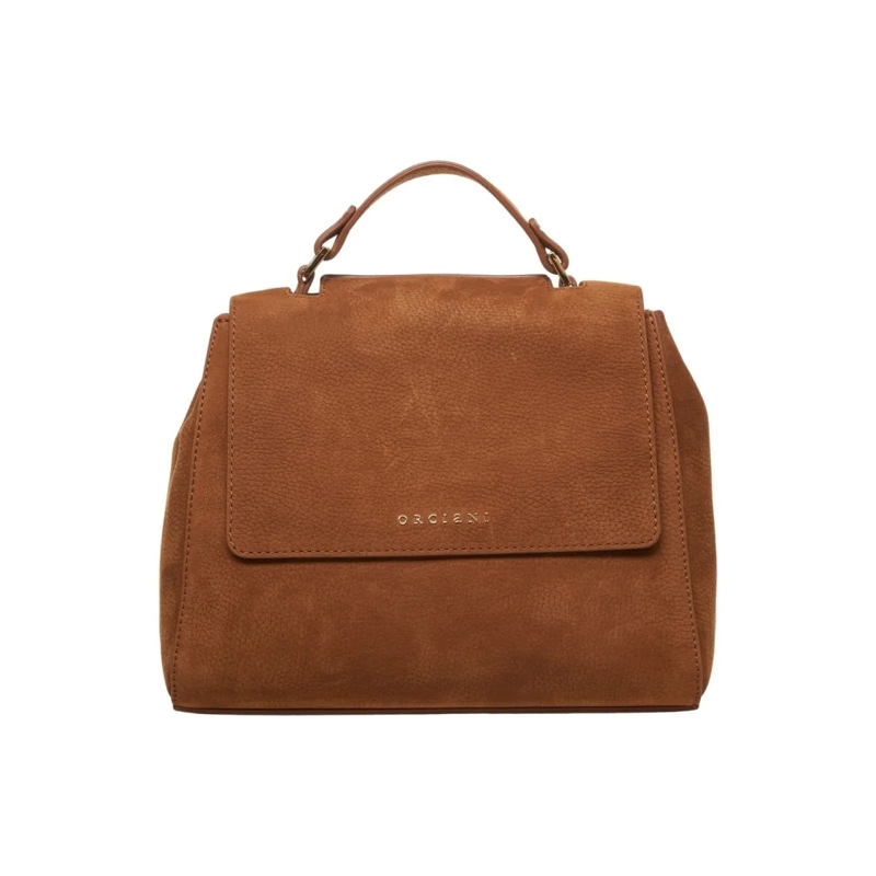 Orciani Crossbody Bag Suede Handbag Brown