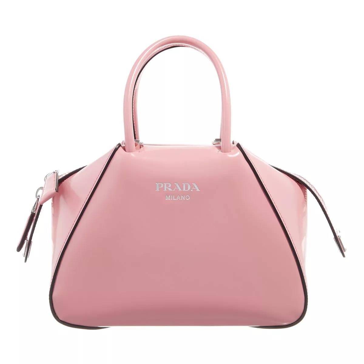 Prada Tote Handbag Pink Bowling Bag