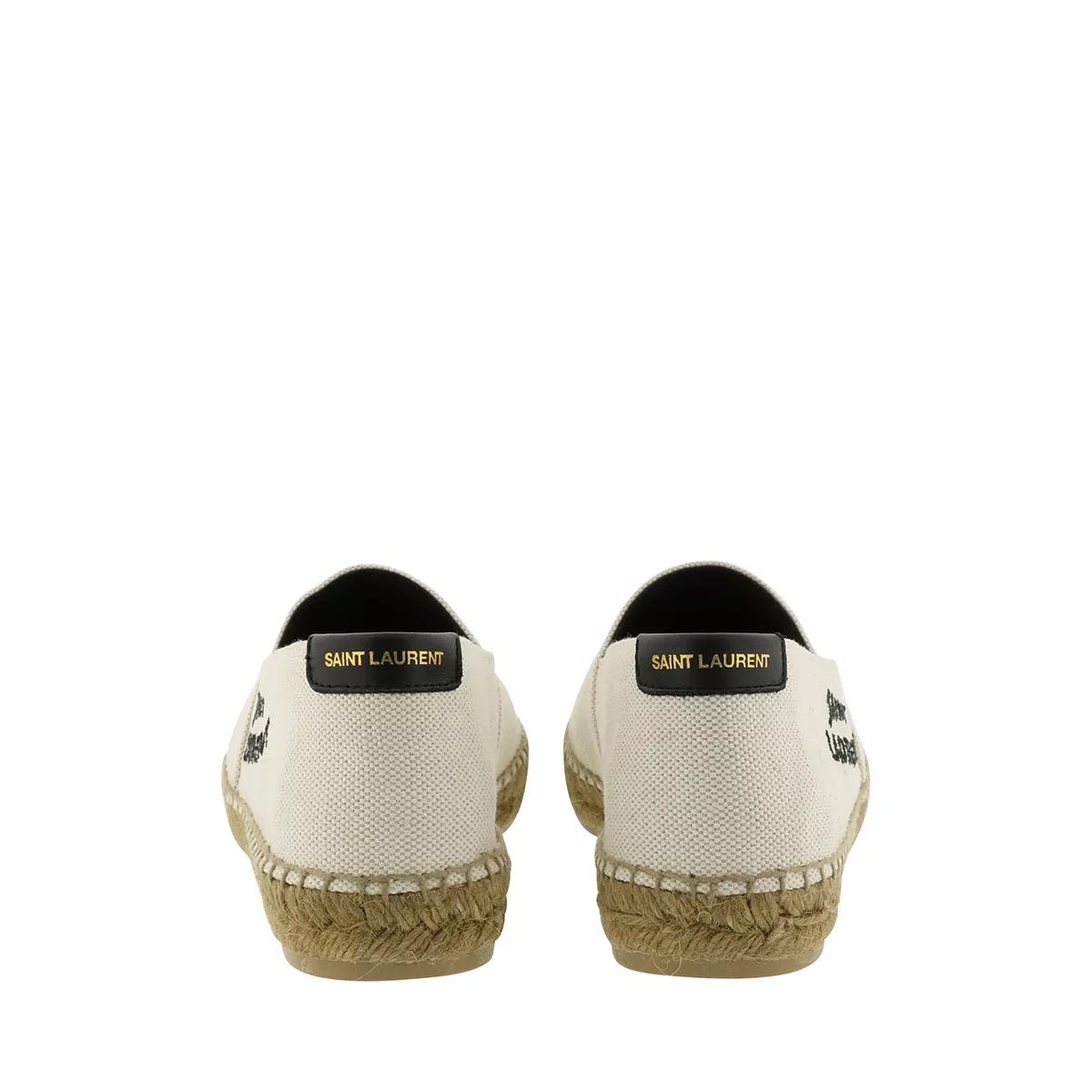 Embroidered Canvas Espadrilles in Beige - Saint Laurent