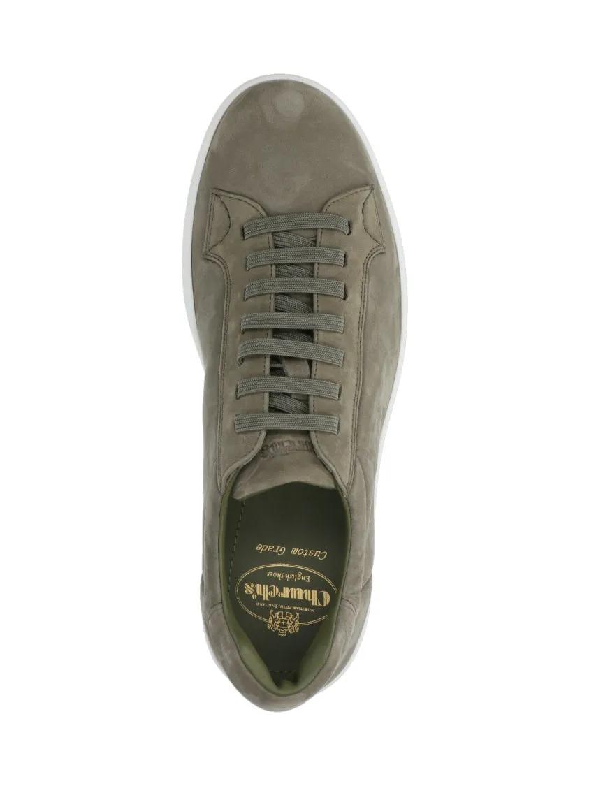Thumbnail - Church's Low-Top Sneaker - Low-Top Suede Sneakers With Clean White Sole - Gr. 9_5 - in Grau - für Damen