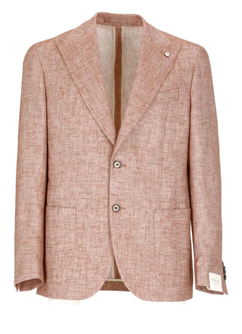 Thumbnail - Lubiam - Orange Cotton And Linen Jacket - Größe 48 - orange