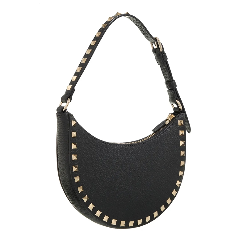 Valentino Garavani Schultertasche Rockstud Hobo Bag Nero(Image 3)