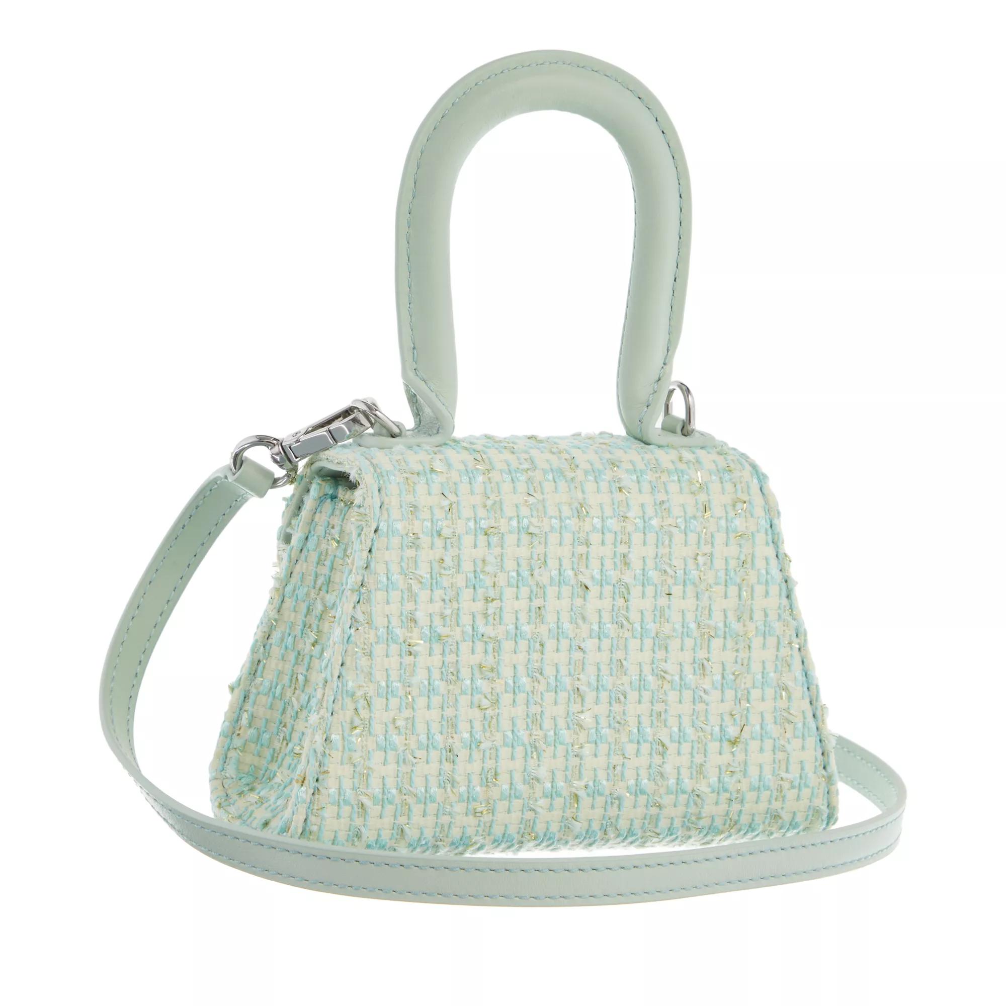 self-portrait Satchels Boucle Micro Bow Bag in groen