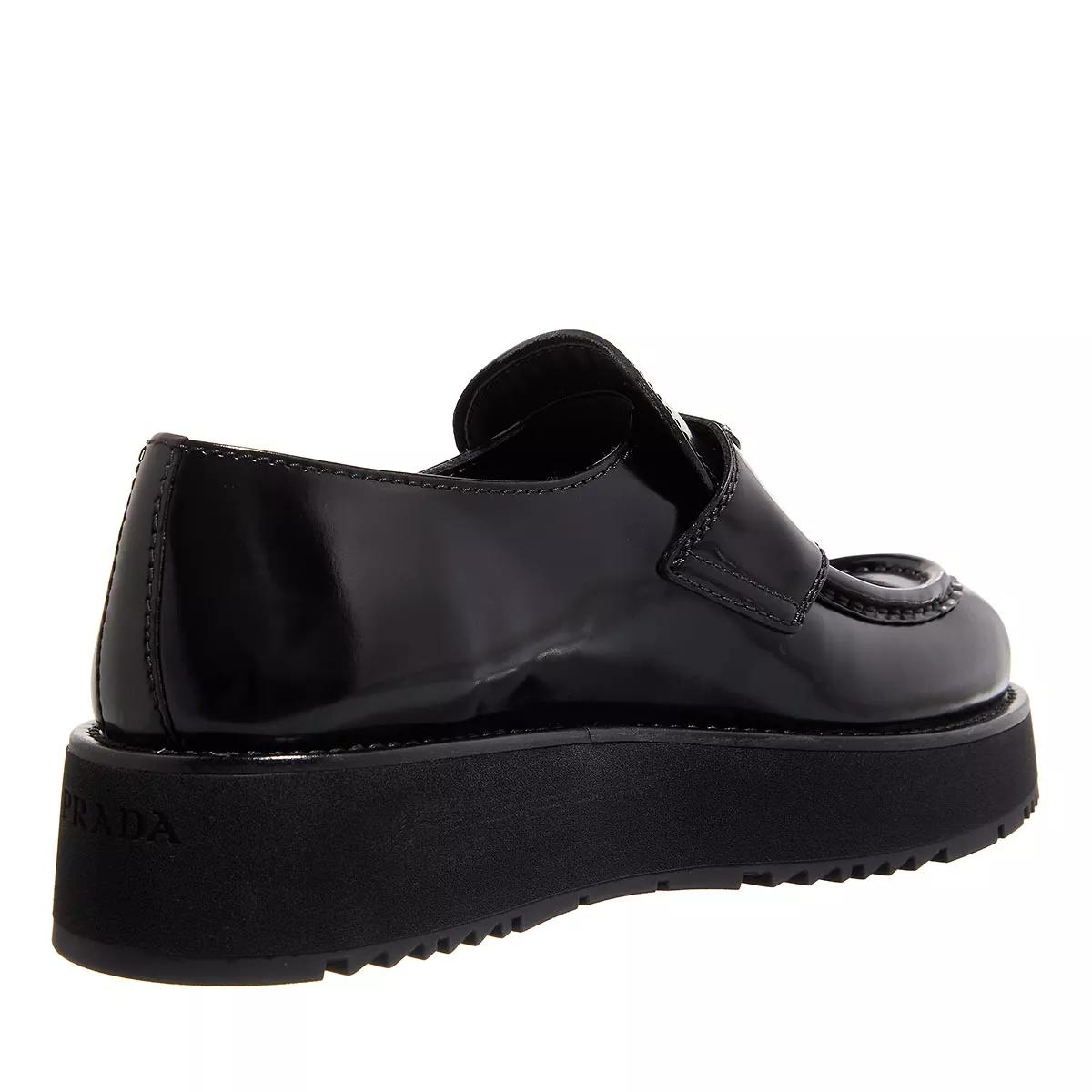 Prada brushed leather loafers best sale