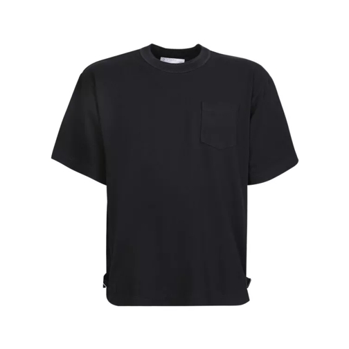 Sacai Buckle Detail Black T-Shirt Black T-Shirts